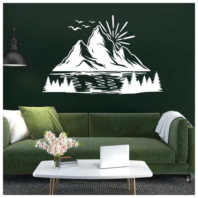 Mountains Forest Wall Sticker