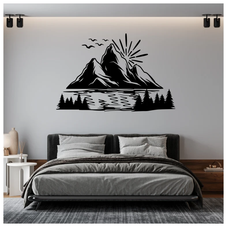 Mountains Forest Wall Sticker