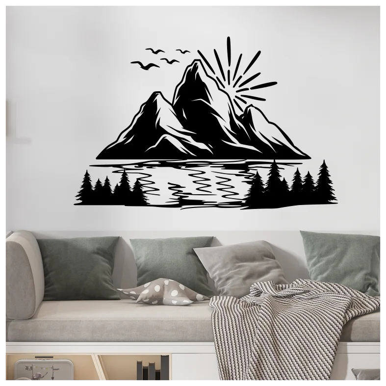Mountains Forest Wall Sticker