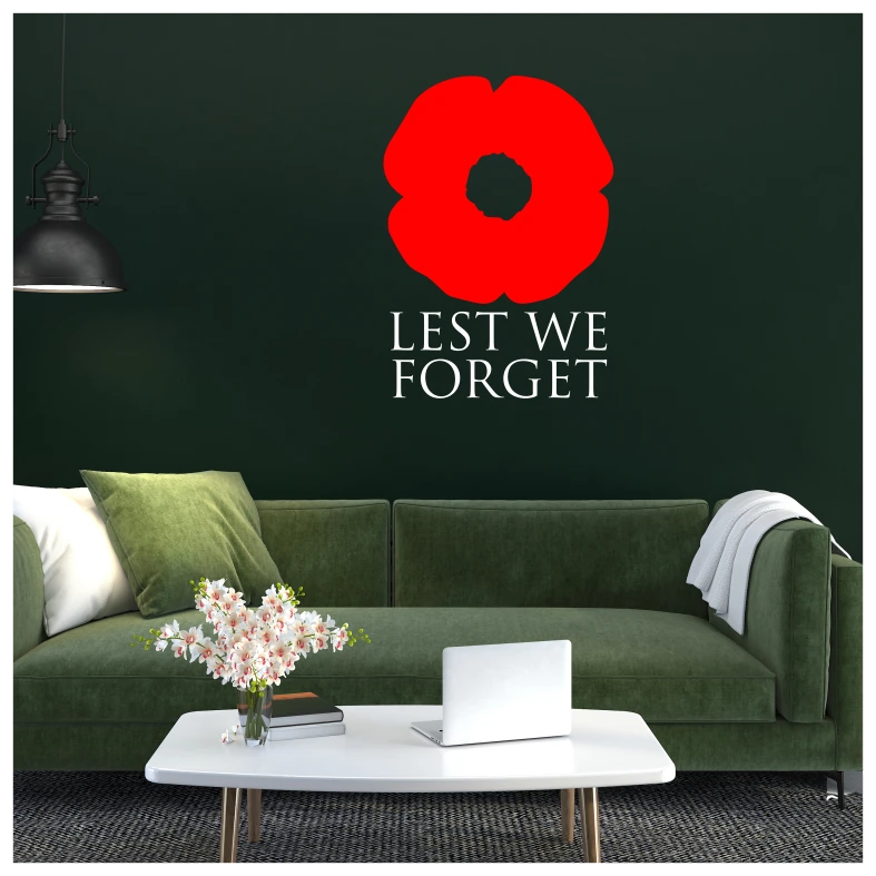 Lest We Forget Poppy Wall Sticker