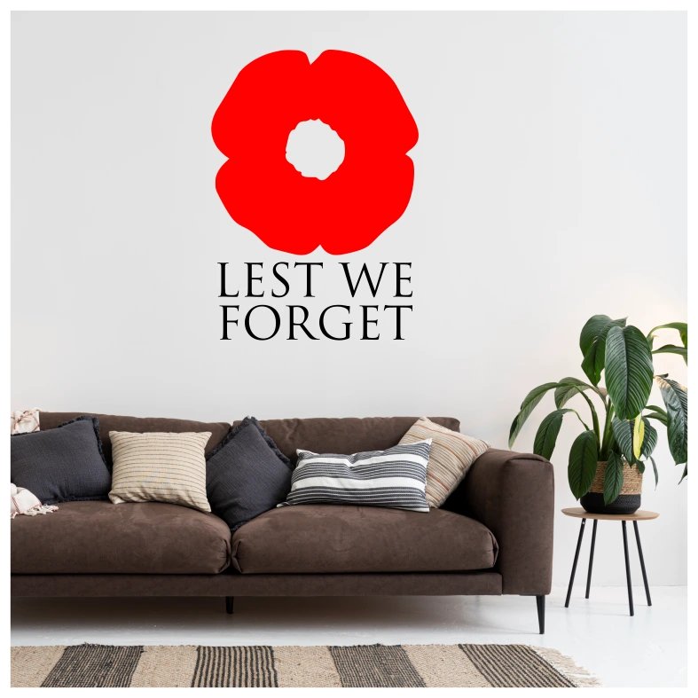 Lest We Forget Poppy Wall Sticker