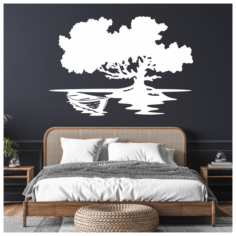 Tree Boat Wall Sticker