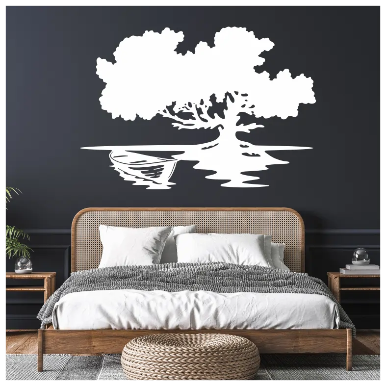 Tree Boat Wall Sticker