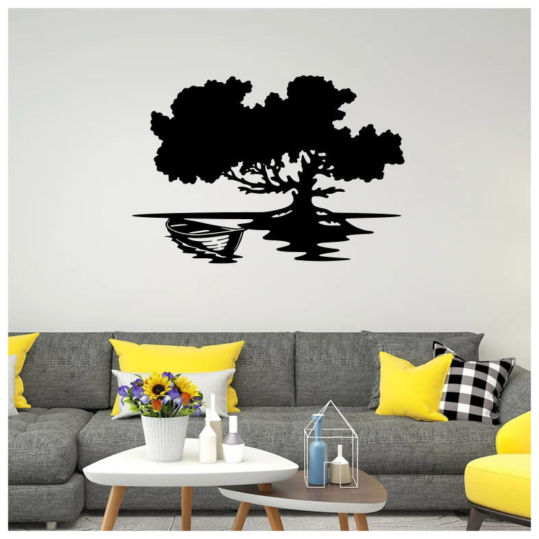 Tree Boat Wall Sticker