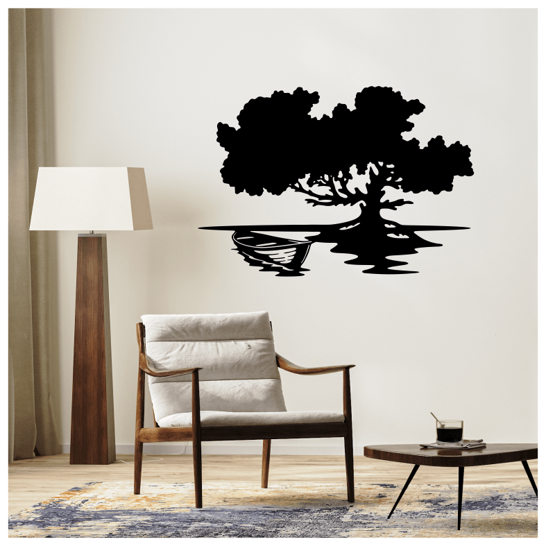 Tree Boat Wall Sticker