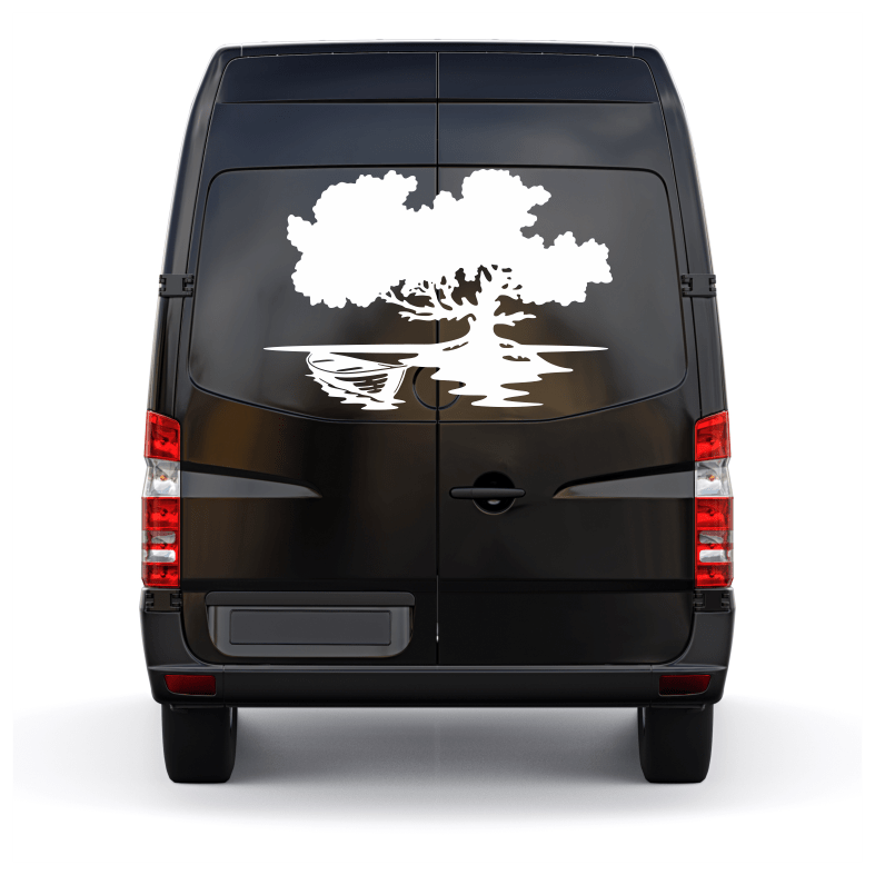 Tree Boat Car Sticker Decal