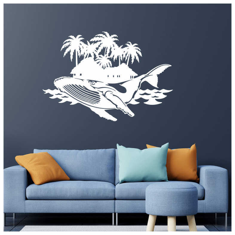 Whale Island Wall Sticker