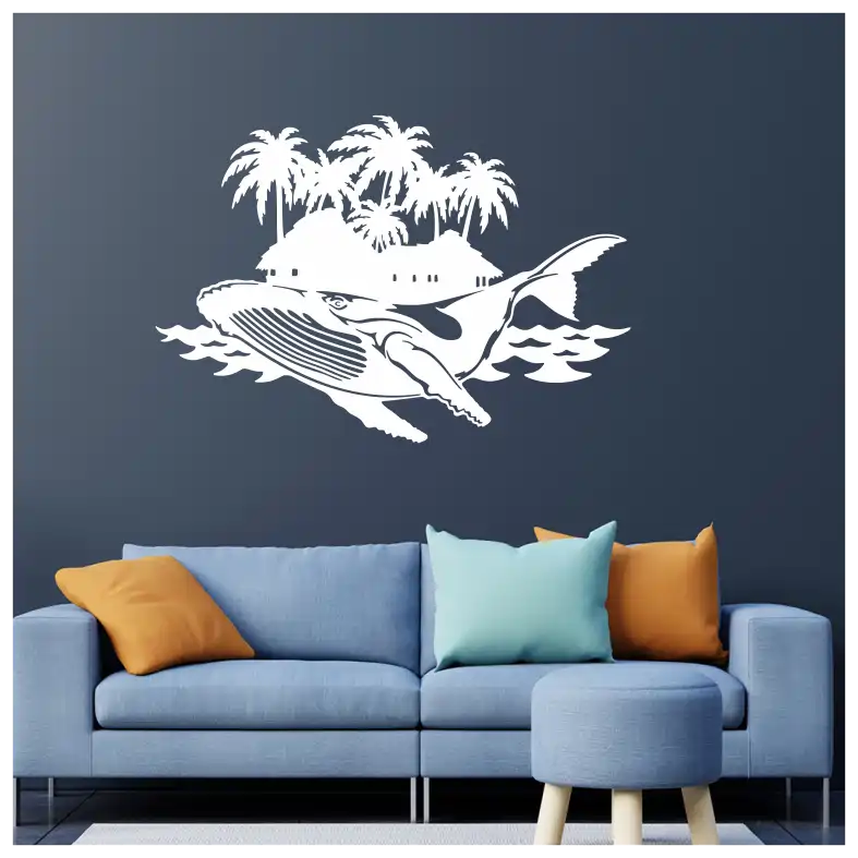 Whale Island Wall Sticker