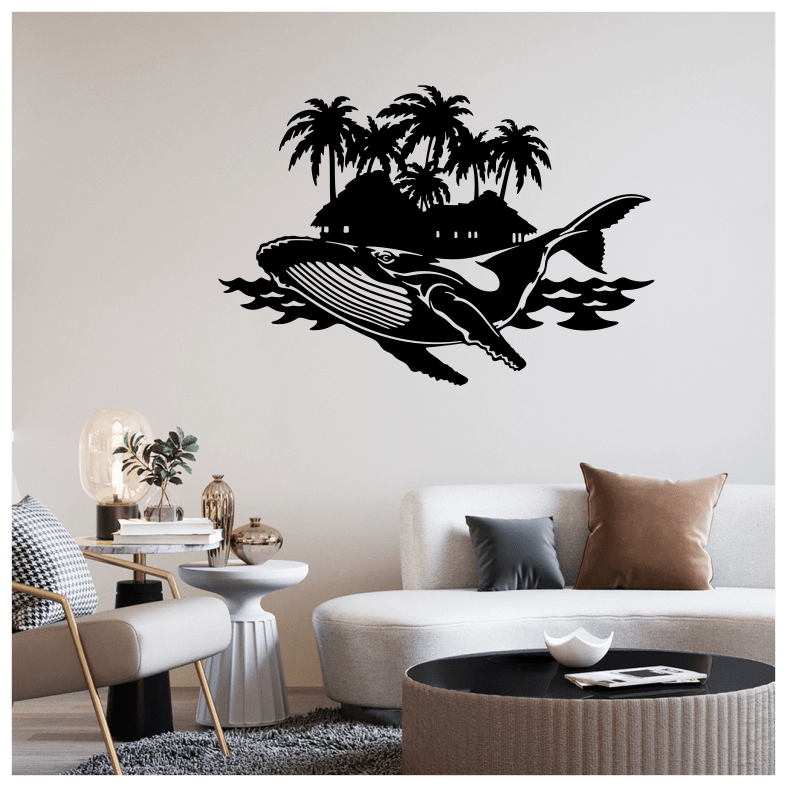 Whale Island Wall Sticker