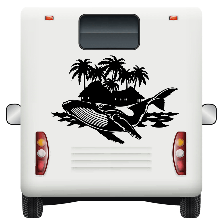 Whale Island Car Sticker Decal