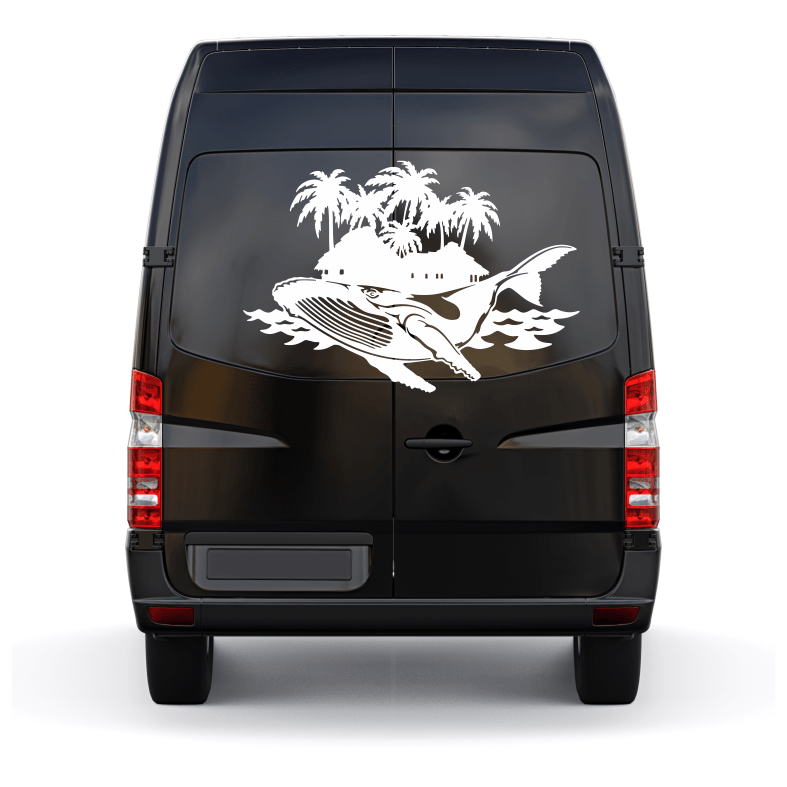 Whale Island Car Sticker Decal