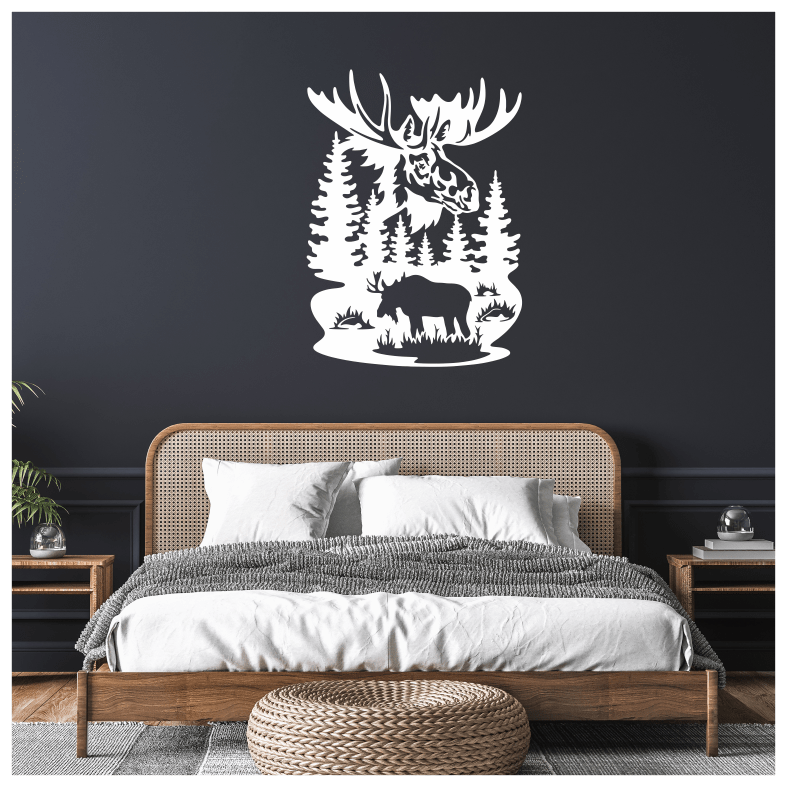 Wildlife Moose Forest Wall Sticker