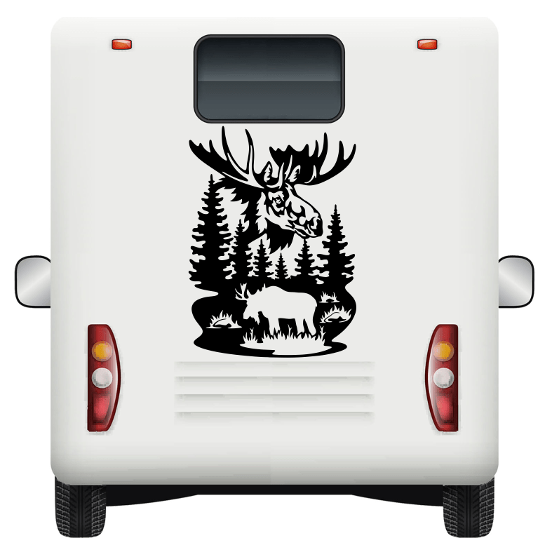 Wildlife Moose Forest Car Sticker Decal