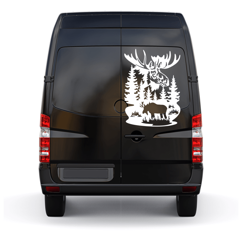 Wildlife Moose Forest Car Sticker Decal