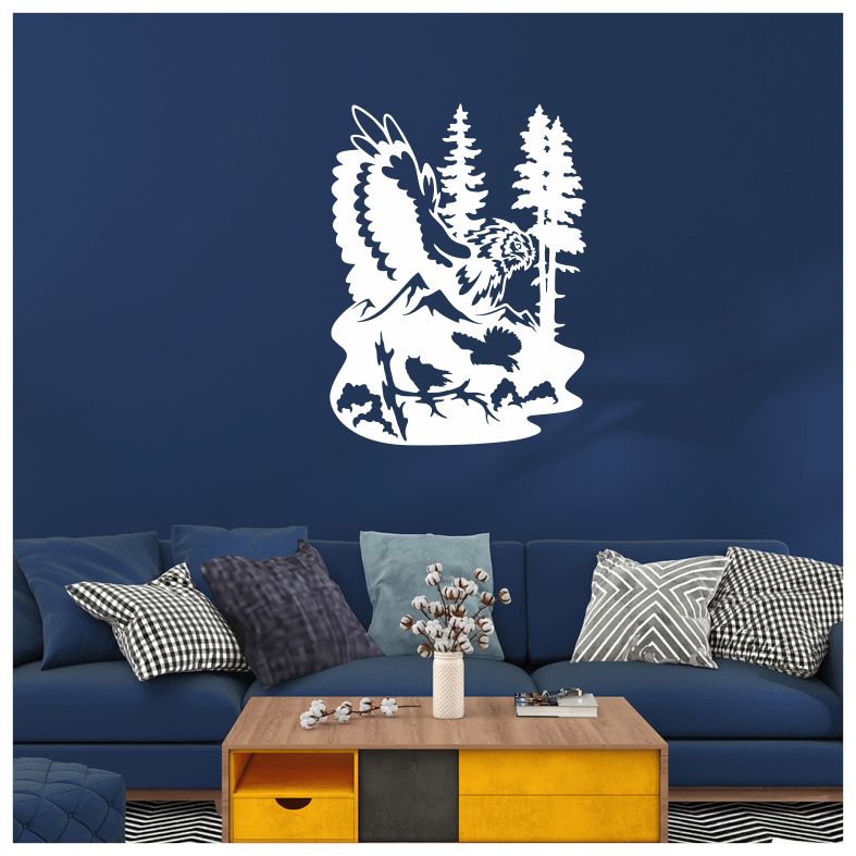 Wildlife Owl Forest Wall Sticker