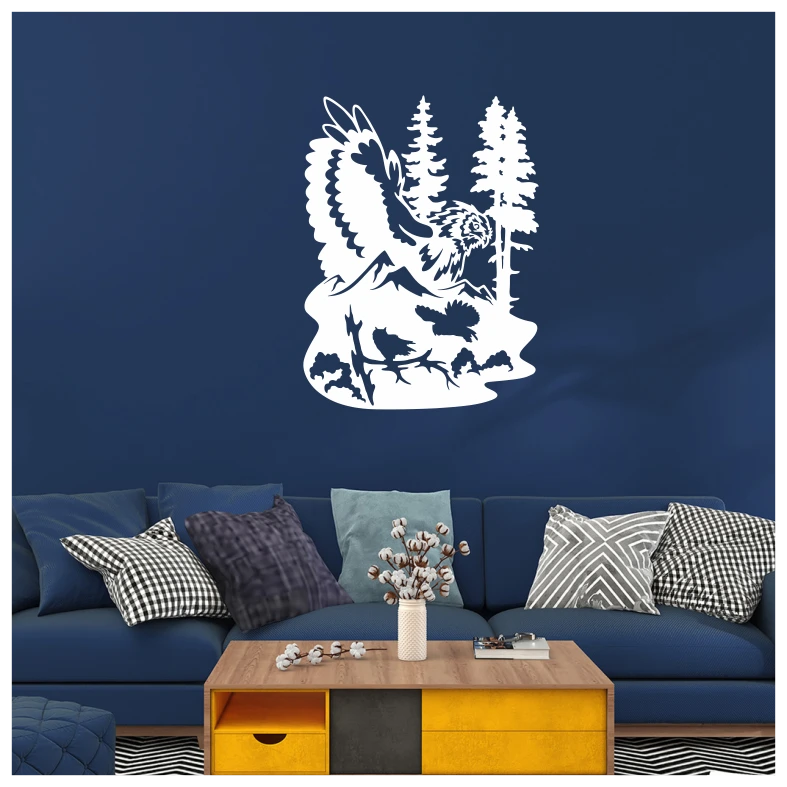 Wildlife Owl Forest Wall Sticker