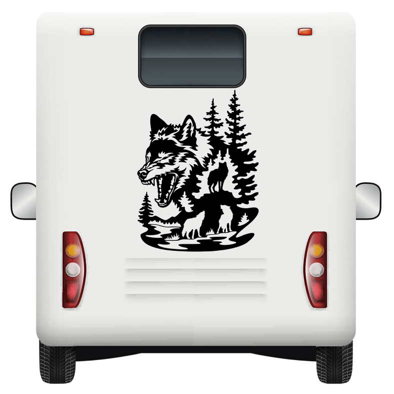 Wildlife Wolf Car Sticker Decal