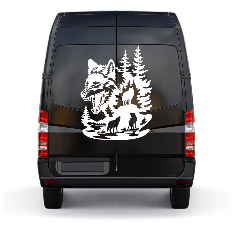 Wildlife Wolf Car Sticker Decal