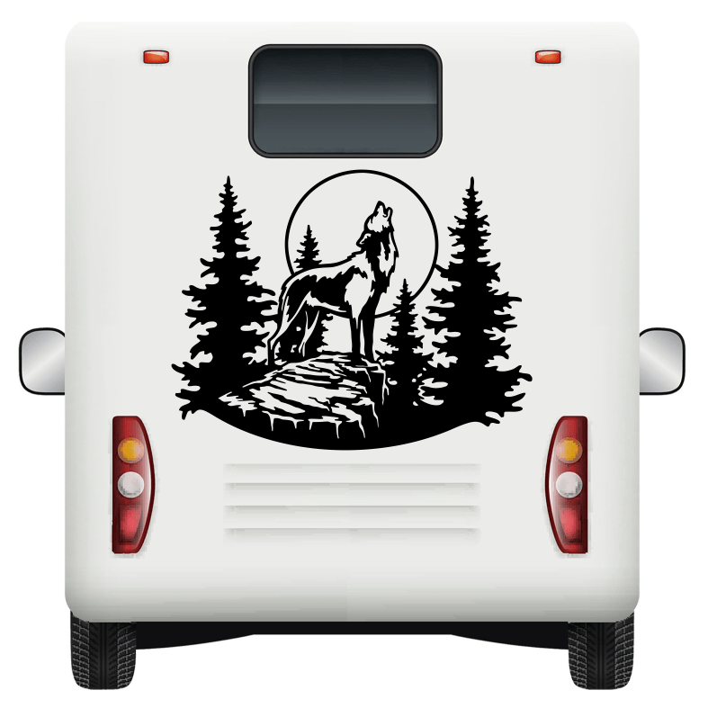 Wildlife Wolf Forest Car Sticker Decal