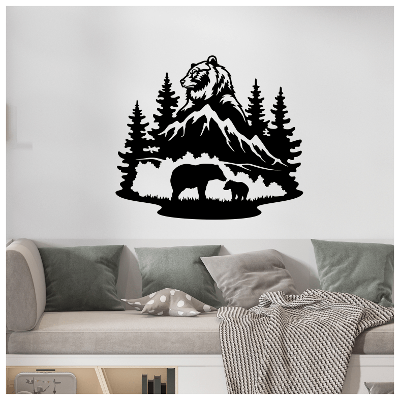 Wildlife Bear Forest Wall Sticker