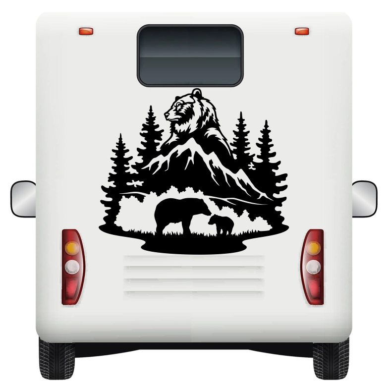 Wildlife Bears Car Sticker Decal