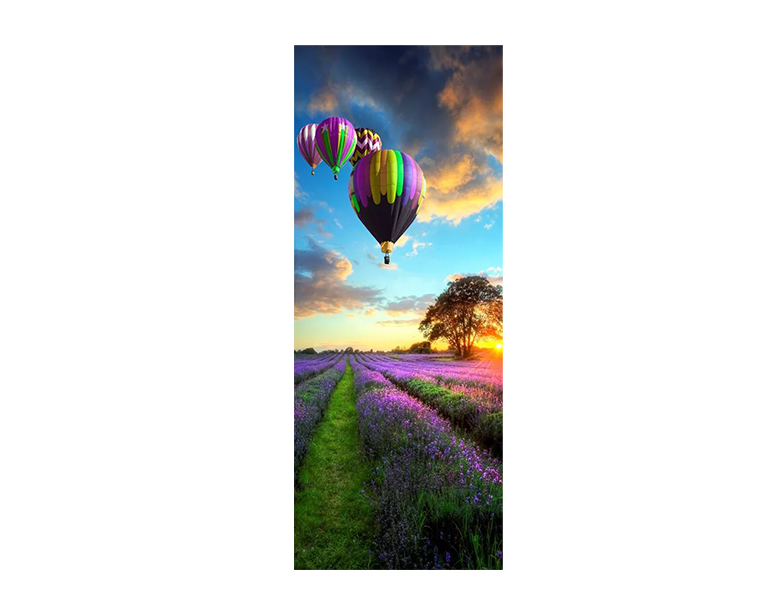 Balloons and Lavender Door Sticker