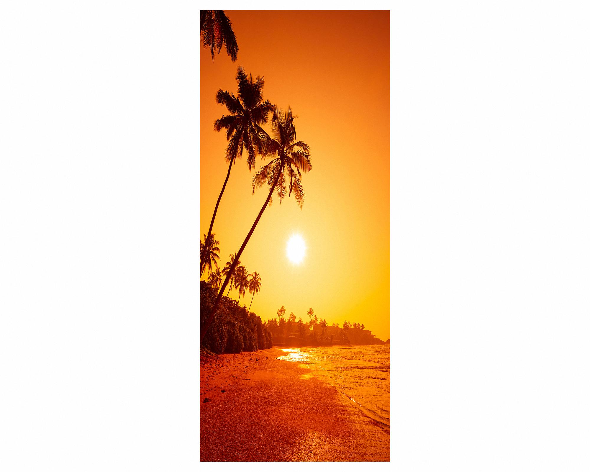 Magical Sunrise on Beach Door Sticker