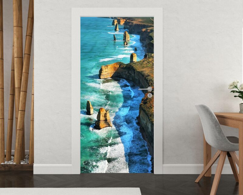 Cliff Coastline Door Sticker