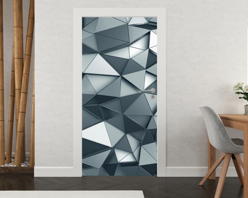 Abstract Polygonal 3D Door Sticker