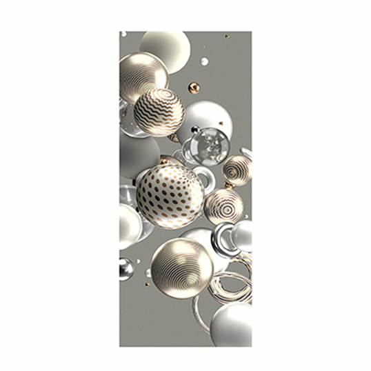 Silver Bubbles 3D Effect Door Sticker