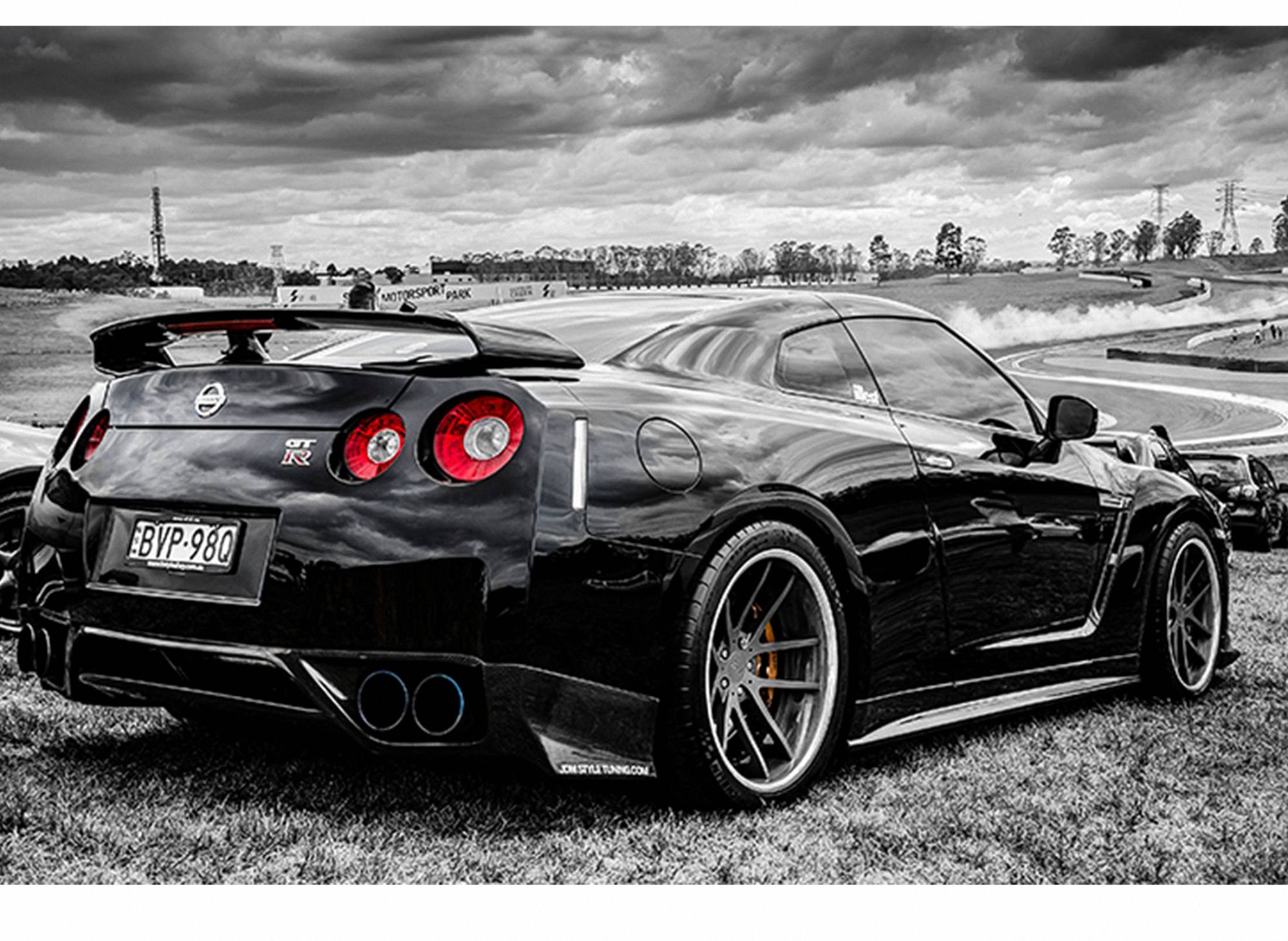 Black Nissan Skyline Table Sticker