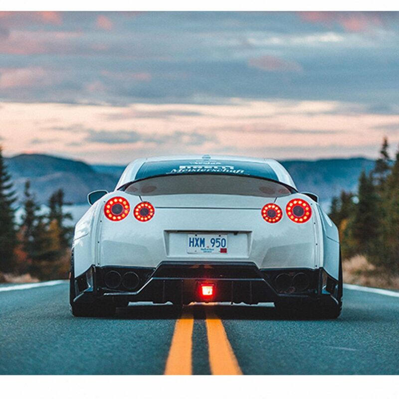 White Nissan Skyline Table Sticker