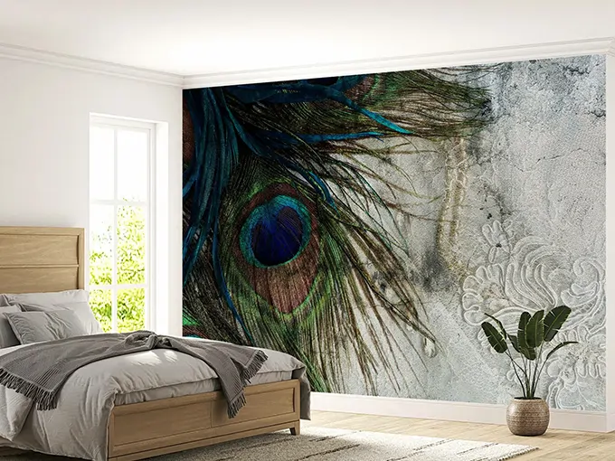 Peacock Wall Mural Wallpaper