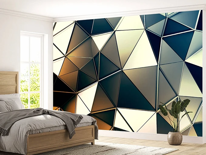 Abstract Triangles Wall Mural Wallpaper