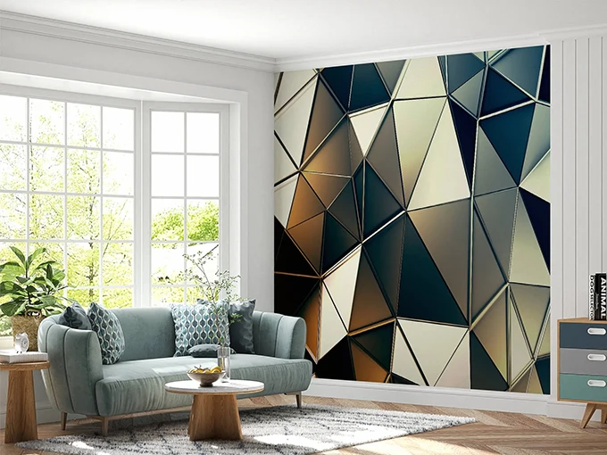 Abstract Triangles Wall Mural Wallpaper