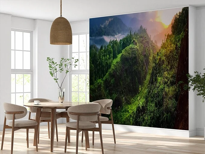 Landscape Mountains Wall Mural Wallpaper
