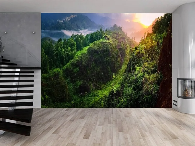 Landscape Mountains Wall Mural Wallpaper