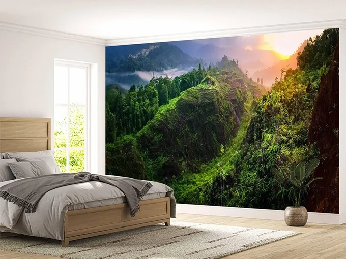 Landscape Mountains Wall Mural Wallpaper