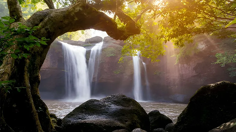 Stunning Waterfalls Wall Mural Wallpaper