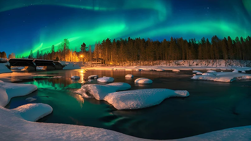 Aurora Borealis Wall Mural Wallpaper