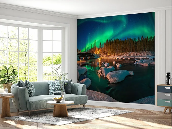 Aurora Borealis Wall Mural Wallpaper
