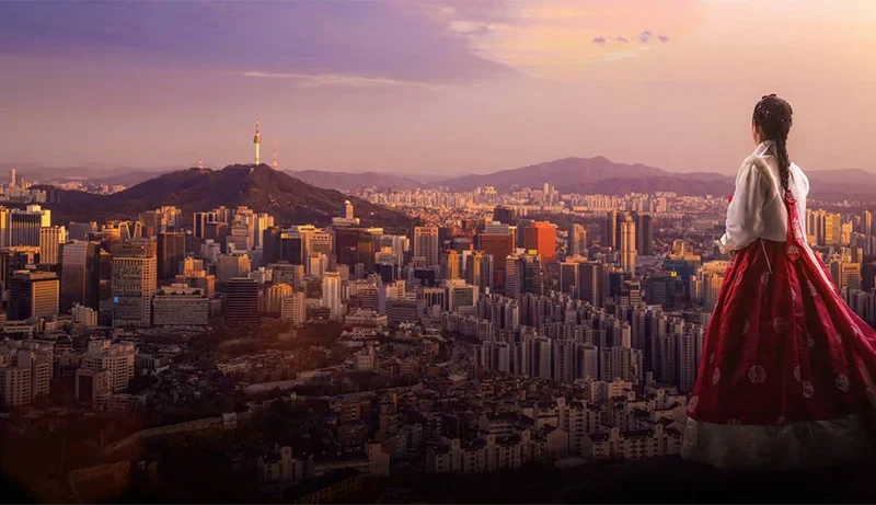 Sunrise in Korea Wall Mural Wallpaper