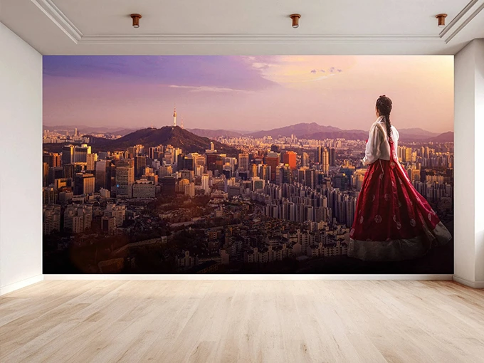 Sunrise in Korea Wall Mural Wallpaper - Image 3