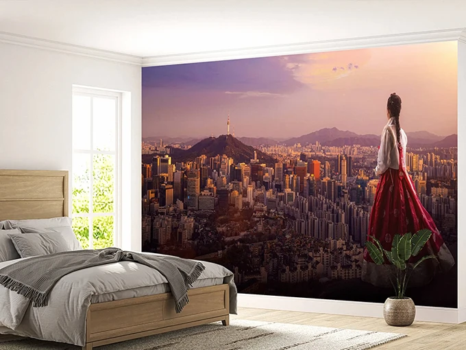 Sunrise in Korea Wall Mural Wallpaper