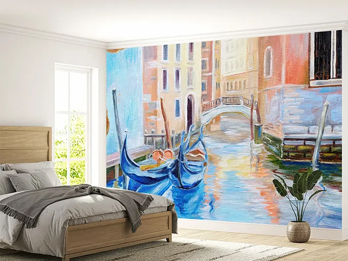 Venice Gondola Wall Mural Wallpaper