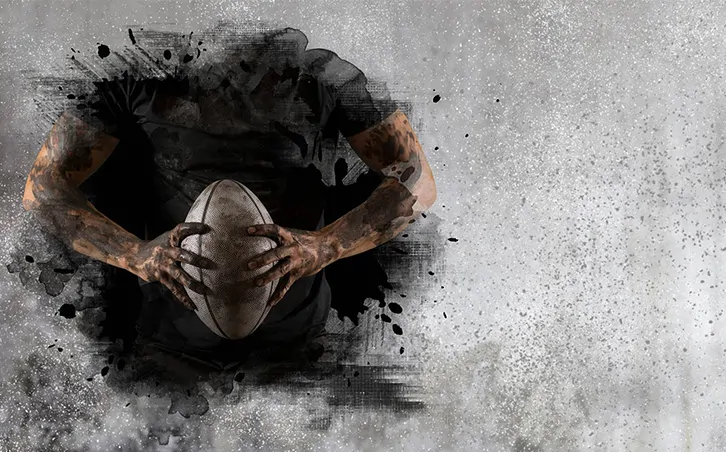 Rugby Player Wall Mural Wallpaper