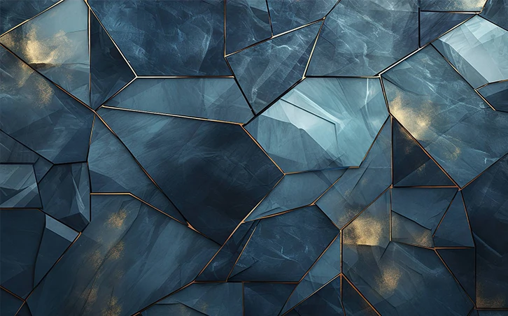 Navy Marble Wall Mural Wallpaper