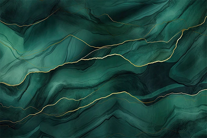 Green Marble Wall Mural Wallpaper