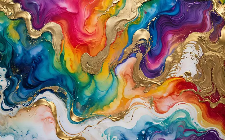 Multicolor Marble Wall Mural Wallpaper