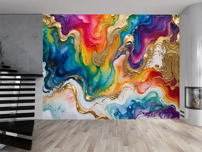 Multicolor Marble Wall Mural Wallpaper
